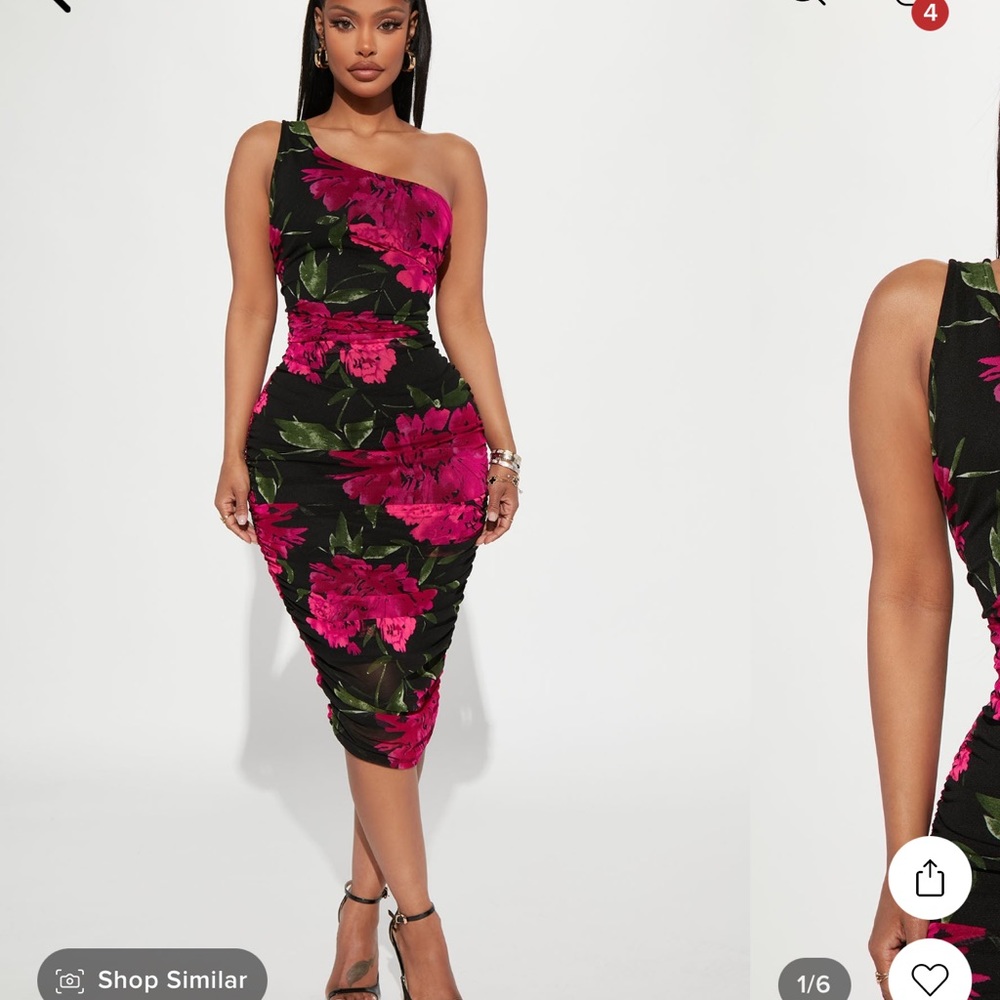 Rosalia ruched midi dress